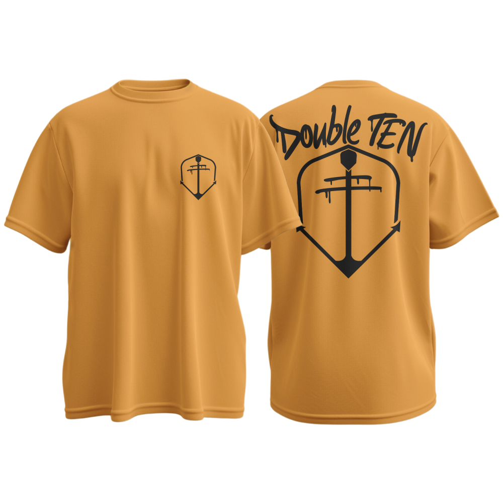 DOUBLE TEN ANKER BASESHIRT  POWDERBLUE BLACK ORANGE